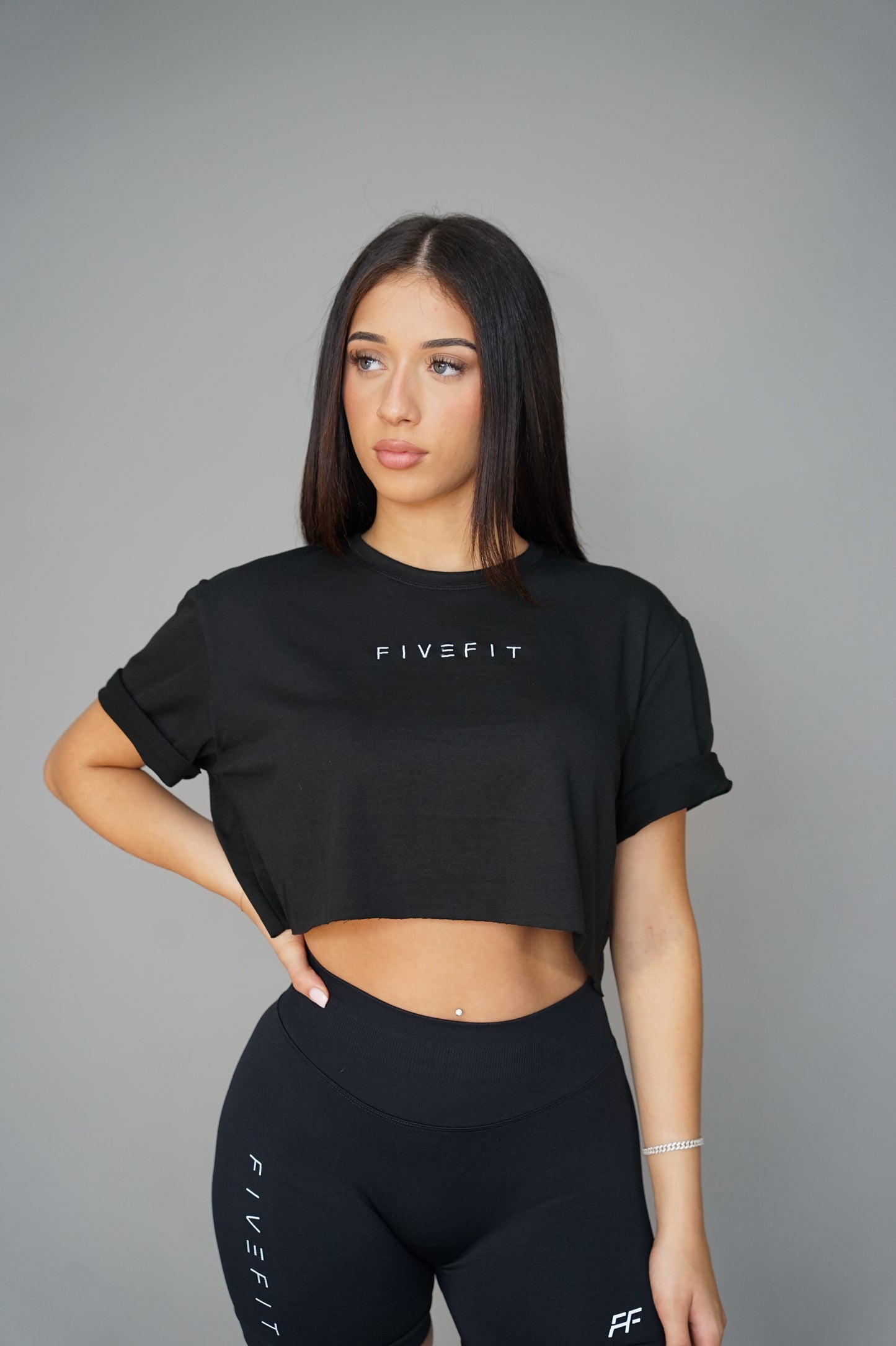 Loose Crop Top - Black