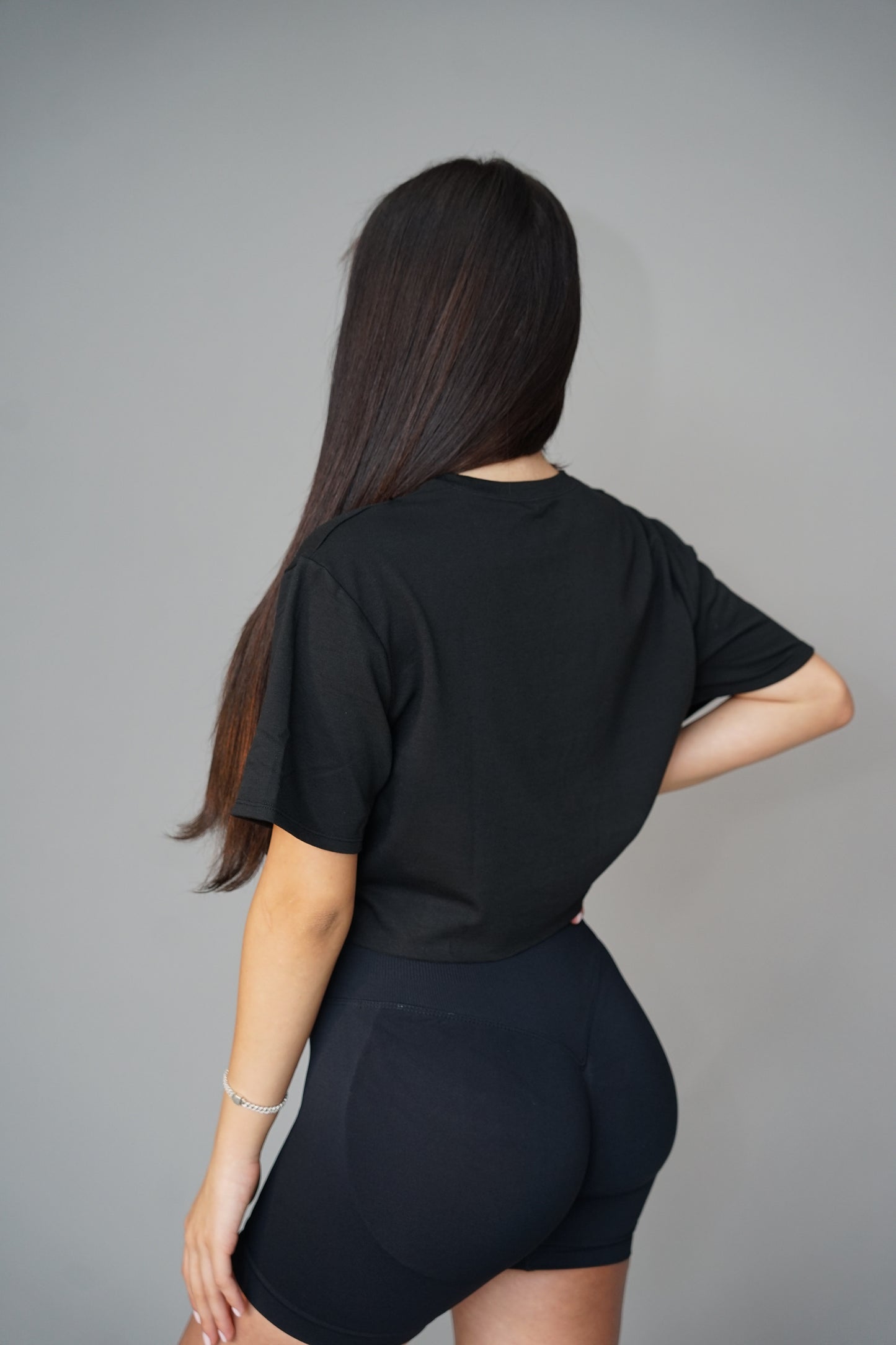 Loose Crop Top - Black