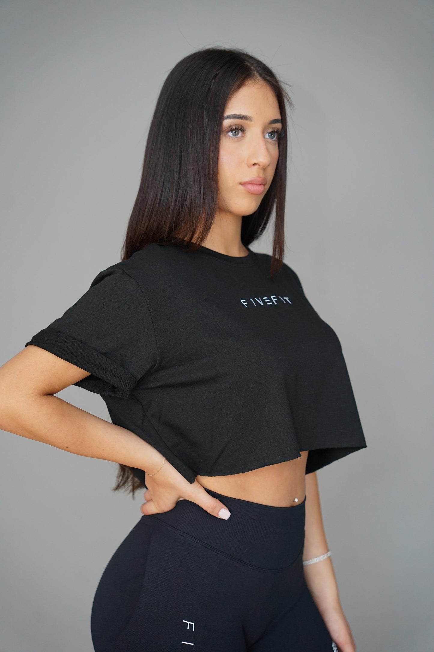 Loose Crop Top - Black
