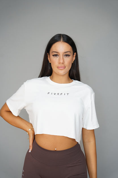 Loose Crop Top - White