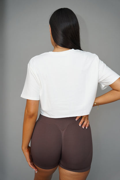 Loose Crop Top - White
